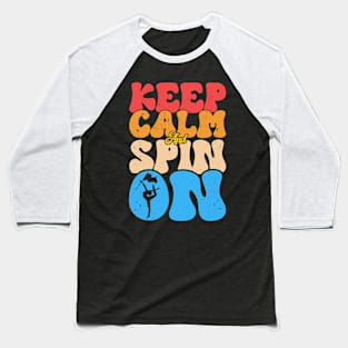 Winter Color Guard Keep Calm And Spin On Baseball T-Shirt